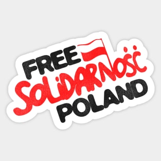 Free Solidarnosc Poland Sticker